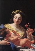 Simon Vouet Virgin and Child France oil painting artist